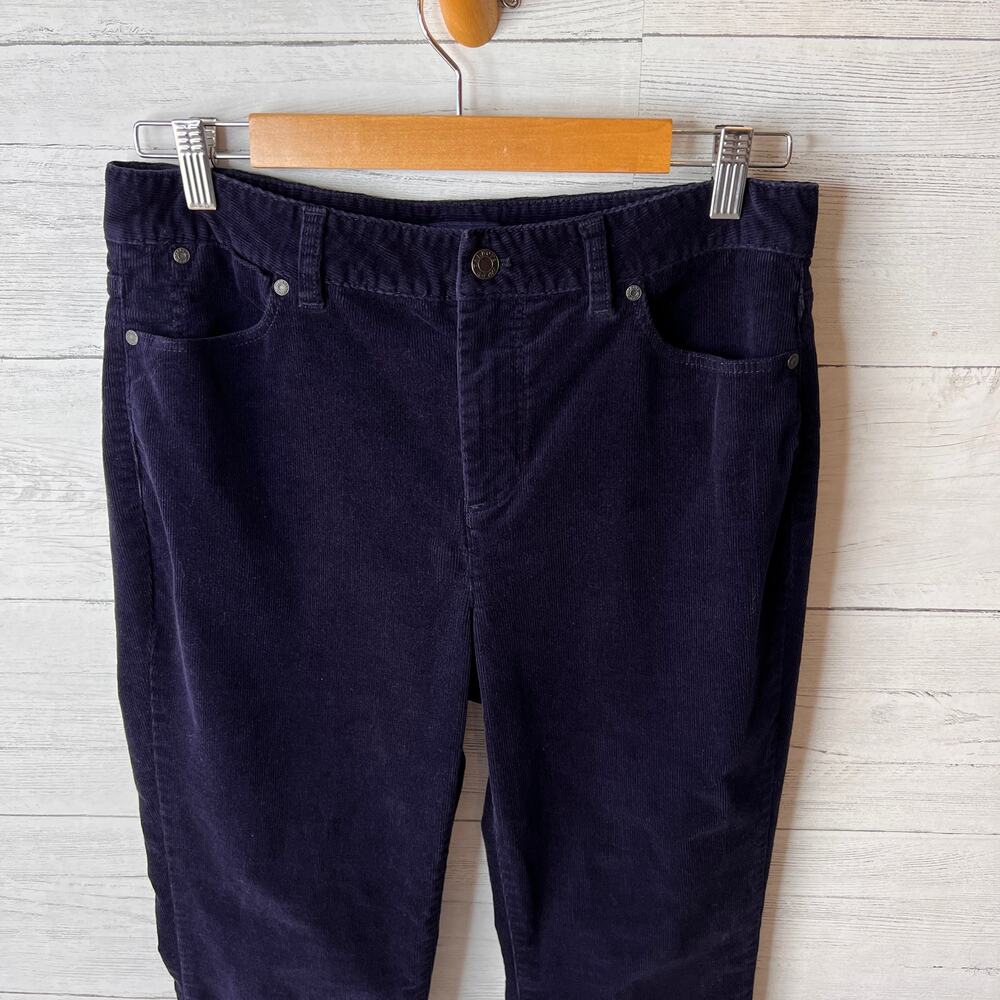 Talbots Pants Womens Size 10 Navy Blue Heritage Corduroy Cotton Blend Stretch - Picture 5 of 16